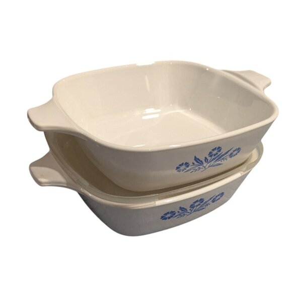 CorningWare Blue Cornflower set 4 Petite Pans P-41 & P-41-B Plastic Lid - Picture 11 of 16